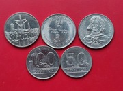 POLSKA ZESTAW 5 monet OKOLICZNOŚCIOWE