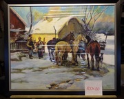 "przed odjazdem" A.Wierusza-Kowalskiego 100x80