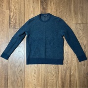 Ciemnoniebieski sweter Ralph Lauren S 100% merino wool wełna merino
