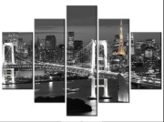 Tryptyk ścienny Most Tęczowy w Tokio, 5 elementów