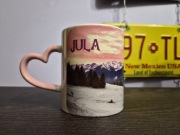 Kubek z tekstem, cytatem motywującym lub zdjęciem, logiem, grafiką -serce