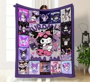 Nowy dużo koc bajkowy Kuromi mięciutki 150x200 cm