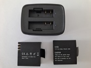 ŁADOWARKA + 2x AKUMULATOR LI-ION DO KAMER SPORTOWYCH 3,7V 1050mAh