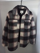 Kurteczka H&M rozmiar S w brązowo kremową kratkę jak koszula z podszewką