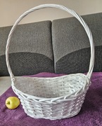 Piękny, duży koszyk, koszyczek z wikliny - RĘCZNA ROBOTA!