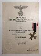1943 KRIEGSVERDIENSTKREUZ KVK2 krzyż zasługi wojennej