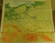 Mapa Polski Prl, składana mapa Polski, mapa PRL