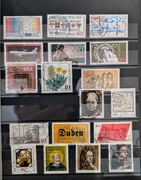 Niemieckie stemplowane znaczki z rocznika 1980