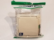 Simon BASIC Gniazdo ścienne IP44 , BGZ1Be/12 beż