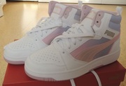 PUMA - buty sportowe dziewczęce - rozm. 39, białe różowe fiołkowe, ciepłe