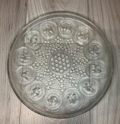 patera szklana Ząbkowice asteroid znaki zodiaku 28 cm piękny zodiak