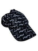 Czarna czapka Playboy logo nadruk Cekiny 90s 80s retro vintage nike