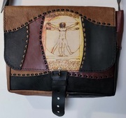 ANTON Torba skórzana. Leonardo da Vinci. Człowiek Witruwiański