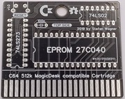 Płytka PCB kartridża Magic Desk 512 (64kx8) do Commodore