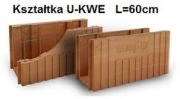 Kształtka nadprożowo-wieńcowa U-KWE 180/310/600 ceramiczna zbrojona