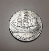 II RP 2 ZŁOTE 1936 ŻAGLOWIEC