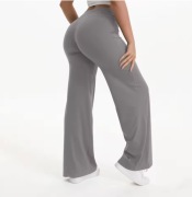 Spodnie damskie sportowe z prostą nogawką do jogi i pilatesu