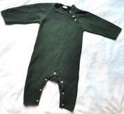 Dzianinowy kombinezon, butelkowa zieleń, 68/74