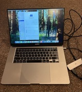 MacBook Pro 2019 16” HD500. 100%OK na Zew Ekranie(kaplet). Matryca Zepsuta