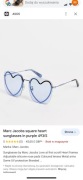 Marc jacobs okulary serca niebieskie różowe duże