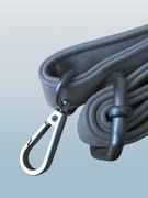 Pasek do torebki - regulowany - srebrne okucia - SZAROBEŻ