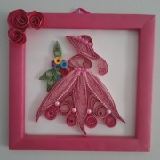 Obrazek "Dama w kapeluszu" ręcznie wykonany - pomysł na prezent 