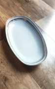 Półmisek Chodzież PRL porcelana złocenia taca vintage 25 cm