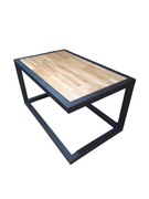 NOWA CENA Stolik kawowy nowoczesny, blat dębowy