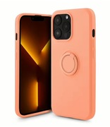 Etui FINGER RING do Apple iPhone 13 pomarańczowy