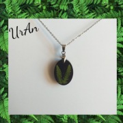 Naszyjnik prawdziwa paprotka w żywicy GRATIS