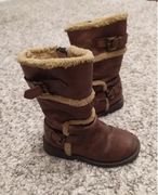 Skórzane kozaki firmy Zara roz 25