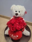 FLOWER BOXz mydlanych róż WALENTYNKOWY 