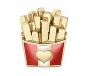 Srebrny Nowy Charms do bransoletki modułowej - Frytki