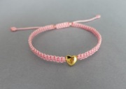 Bransoletka zawieszka serce hematyt pleciona bransoletka szczęścia dla par