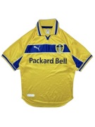 Żłłto niebieska koszulka Puma zespołu Leeds United 1999 00 football 80