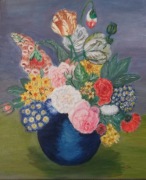 kolorowe kwiaty w wazonie