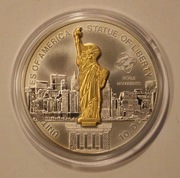 USA  STATUA WOLNOŚCI - 10 $ DOLARÓW 2006 COOK ISLANDS, 1 OZ, CERT + ETUI