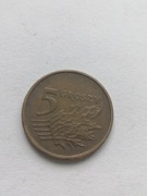 Moneta 5gr 1992 r, z obiegu 