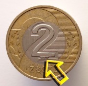 2 ZŁOTE 2018 MONETA [nr 166] DESTRUKT - DUŻA NADLEWKA NA REWERSIE I ...
