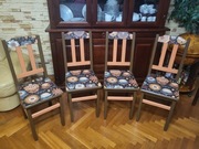 Krzesła drewniane ręcznie malowane 