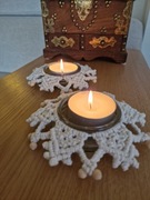 Lampion świecznik makrama