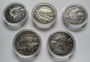 10  ZŁOTYCH RYBEK – SZCZUPAK  – moneta zastępcza, posrebrzana, oksyda