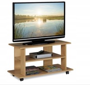 Stolik na kółkach pod telewizor relaxdays sosna