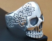 Sygnet męski pierścień, czaszka srebro 925