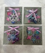 Zestaw ozdób świątecznych. Śnieżynki 4 szt.