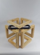 Modern art loft drewniany projekt z elementem meta