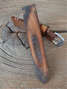 Pasek do zegarka 22 mm ręcznie robiony skóra naturalna vintage handmade 