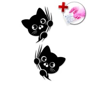 NAKLEJKA NA SAMOCHÓD AUTO LAPTOP - KOT KOTEK - 2 sztuki