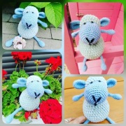 Owieczka rękodzieło na szydełku handmade 