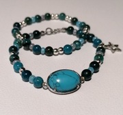 Bransoletki jadeit, hematyt 2 sztuki komplet